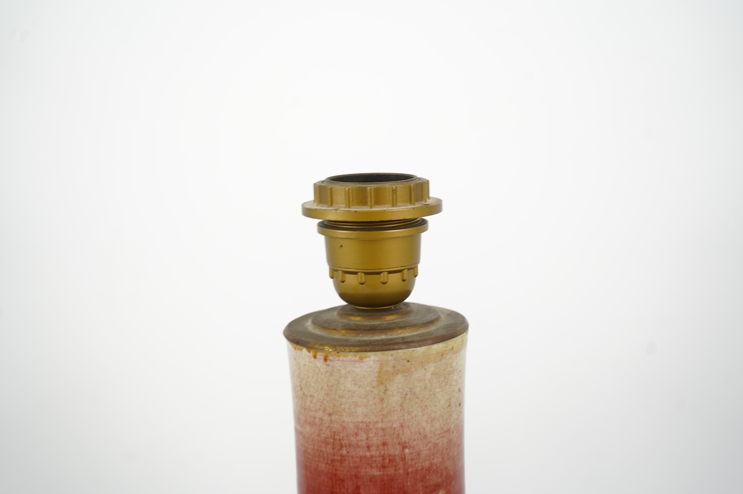 A Chinese Langyao bottle vase, 18th century, mounted as a lamp